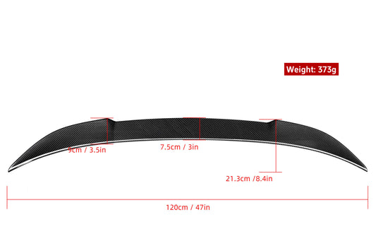 BMW 4 Series 440i 435i 430i 428i F32 Coupe 2014 2015 2016 2017 2018 2019 2020 & M4 F82 Coupe 2014 2015 2016 2017 2018 2019 2020 with Aftermarket Parts - CS Style Rear Lip Spoiler Pre-preg Carbon Fiber from Aero Republic