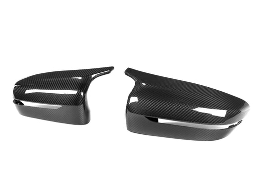 BMW 4 Series M440 430 G22 G23 2020 2021 (Left Hand Drive Only) & 430 G22 G23 G26 2022-ON (Left Hand Drive Only) & I4 eDrive40 G26 2022-ON (Left Hand Drive Only) with Aftermarket Parts - F9X Style / LHD Replacement Mirror Caps Dry Pre-preg Carbon Fiber from Aero Republic
