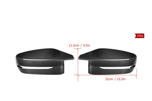 BMW 4 Series M440 430 G22 G23 2020 2021 & 4 Series 430 G22 G23 G26 2022-ON & I4 e Drive 40 G26 2022-ON LHD (Left Hand Drive Only) & RHD (Right Hand Drive Only) with Aftermarket Parts - G8X M Style / LHD & RHD Replacement Mirror Caps Pre-preg Carbon Fiber from Aero Republic
