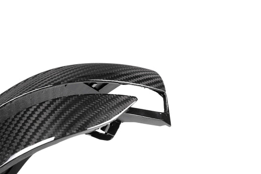 BMW 4 Series M440 G22 G23 G26 2022-ON LHD (Left Hand Drive Only) & I4 e Drive 40 G26 2022-ON LHD (Left Hand Drive Only) with Aftermarket Parts - OE Style Replacement Mirror Caps Pre-preg Carbon Fiber from Aero Republic