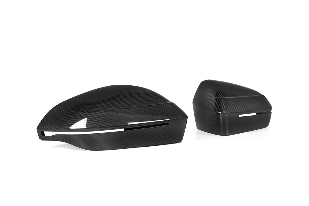 BMW 5 Series 530 540 & i5 e/x Drive40 M60 G60 G61 2024-ON LHD (Left Hand Drive) with Aftermarket Parts - OE Style / LHD Replacement Mirror Caps Pre-preg Carbon Fiber from Aero Republic