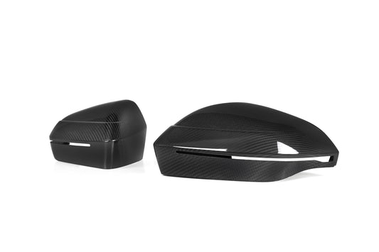 BMW 5 Series 530 540 & i5 e/x Drive40 M60 G60 G61 2024-ON LHD (Left Hand Drive) with Aftermarket Parts - OE Style / LHD Replacement Mirror Caps Pre-preg Carbon Fiber from Aero Republic