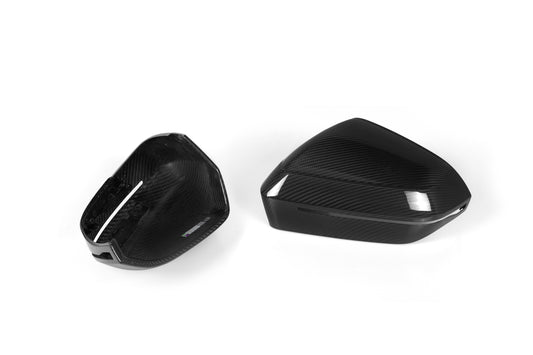 BMW 5 Series 530 540 & i5 e/x Drive40 M60 G60 G61 2024-ON LHD (Left Hand Drive) with Aftermarket Parts - OE Style / LHD Replacement Mirror Caps Pre-preg Carbon Fiber from Aero Republic