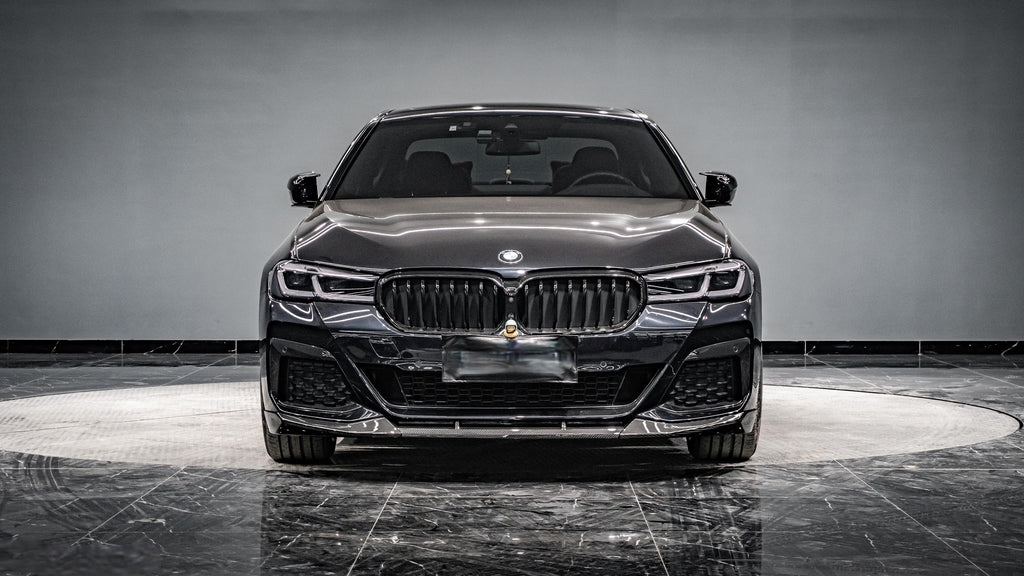 BMW 5 Series M550i 540i LCI G30 2021 2022 2023 with Aftermarket Parts - MP Style Front Lip Carbon Fiber from Aero Republic