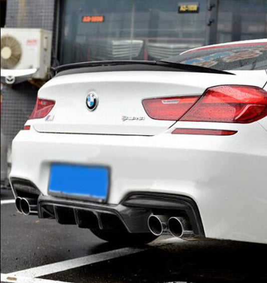 BMW 6 Series 650i 640i 640d F13 (Both Fits Pre-LCI & LCI) 2011-2018 & M6 F13 F06 2013-2019 with Aftermarket Parts - Vor Style Rear Spoiler Carbon Fiber from Aero Republic