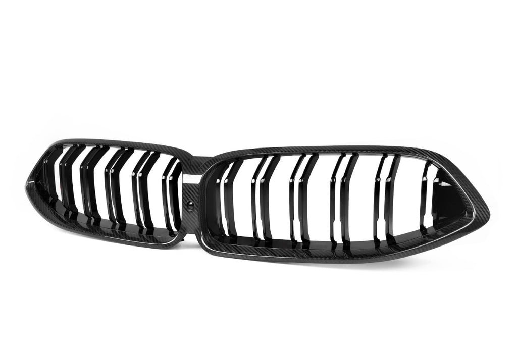 BMW 8 Series M850 840 G14 G15 G16 Pre-LCI 2018 2019 2020 2021 2022 with Aftermarket Parts - Dual Slat Front Kidney Grill Pre-preg Carbon Fiber from Aero Republic