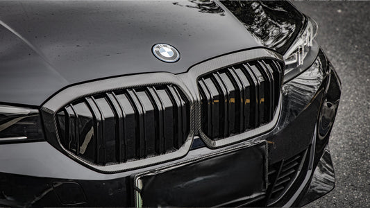 BMW IX3 BEV G08 LCI 2022-ON with Aftermarket Parts - Dual Slat Front Kidney Grill Carbon Fiber from Aero Republic