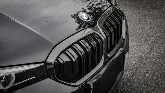 BMW IX3 BEV G08 LCI 2022-ON with Aftermarket Parts - Dual Slat Front Kidney Grill Carbon Fiber from Aero Republic