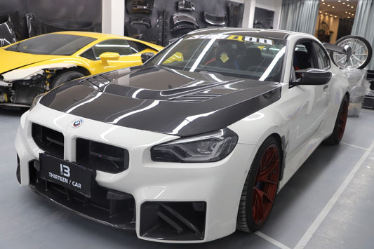 BMW M2C M2 G87 2023-ON & 2 Series M240i 230i G42 2022-ON with Aftermarket Parts - OE Style Hood Dry Pre-preg Carbon Fiber from Aero Republic