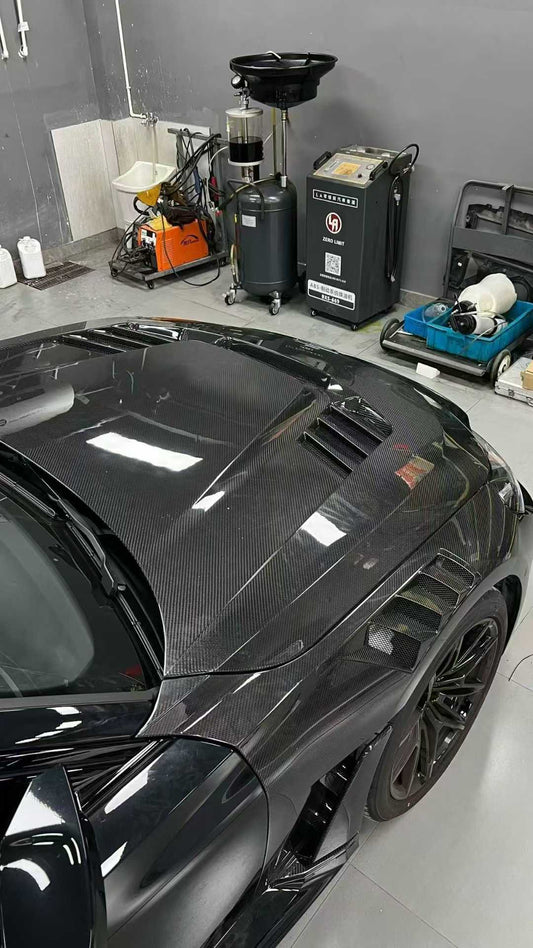 BMW M2C M2 G87 2023-ON & 2 Series M240i 230i G42 2022-ON with Aftermarket Parts - Vor Style Hood Dry Pre-preg Carbon Fiber from Aero Republic