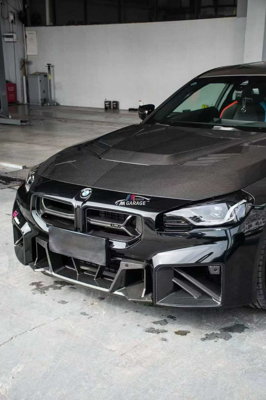 BMW M2C M2 G87 2023-ON & 2 Series M240i 230i G42 2022-ON with Aftermarket Parts - Vor Style Hood Dry Pre-preg Carbon Fiber from Aero Republic