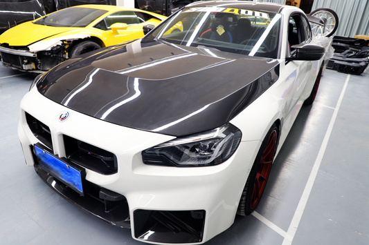 BMW M2CS M2 G87 2023-ON & 2 Series M240i 230i G42 2022-ON with Aftermarket Parts - OE Style Hood Dry Pre-preg Carbon Fiber from Aero Republic