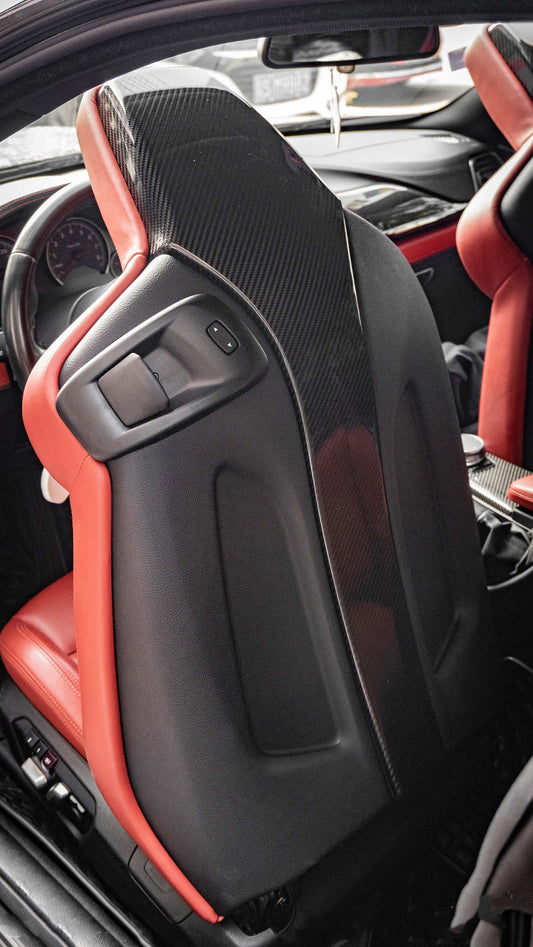 BMW M2 M2C M2CS F87 2016 2017 2018 2019 2020 2021 with Aftermarket Parts - OE Style Seat-back Cover Carbon Fiber / FRP from Aero Republic