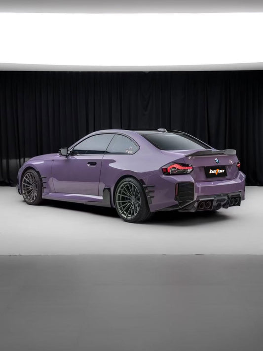 BMW M2 M2C G87 2023 2024 with Aftermarket Parts - MP Style Side Skirt Winglets Pre-preg Carbon Fiber from Aero Republic