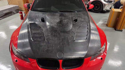 BMW M3 E92 E93 2007 2008 2009 2010 2011 2012 2013 & 328i 335i 335is E92 E93 2007 2008 2009 2010 2011 2012 2013 with Aftermarket Parts - V1 Vented Hood Bonnet Dry Pre-preg Carbon from Aero Republic