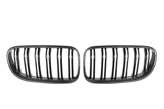 BMW M3 E92 E93 LCI 2009 2010 2011 2012 with Aftermarket Parts - Dual Slat Front Kidney Grill Pre-preg Carbon Fiber from Aero Republic