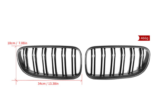 BMW M3 E92 E93 LCI 2009 2010 2011 2012 with Aftermarket Parts - Dual Slat Front Kidney Grill Pre-preg Carbon Fiber from Aero Republic