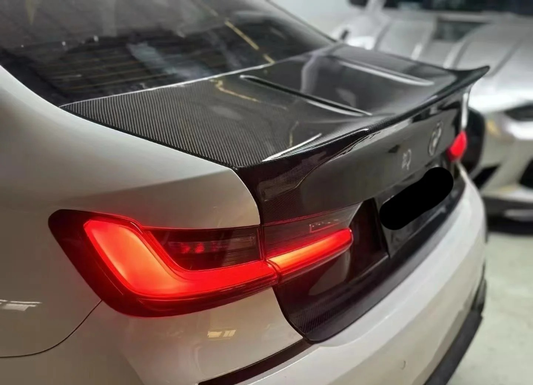 BMW M3 G80 2021-ON & 3 Series 330i M340i (Fits Both Pre-LCI & LCI) G20 2019-ON with Aftermarket Parts - CSL Style Trunk Dry Pre-preg Carbon Fiber from Aero Republic