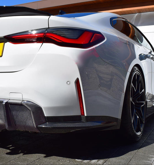 BMW M3 M3C M3CS G80 G81 2021-ON with Aftermarket Parts - OE Style Rear Splitter Pre-preg Carbon Fiber from Aero Republic