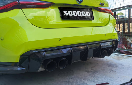 BMW M3 M3C M3CS G80 G81 2021-ON & M4 M4C M4CS G82 G83 2021-ON with Aftermarket Parts - OEM Style Rear Diffuser Carbon Fiber from Aero Republic