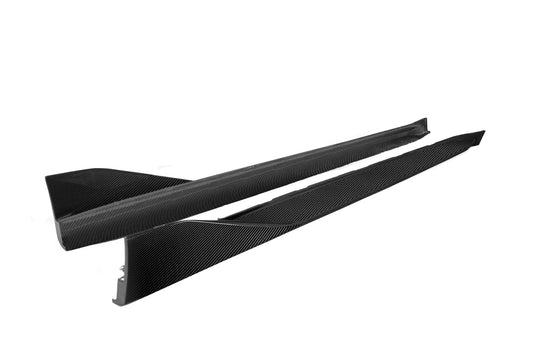 BMW M3 M3C M3CS G80 G81 2021 2022 2023 2024 & M4 M4C M4CS G82 G83 2021 2022 2023 2024 with Aftermarket Parts - MP Style Side Skirts Pre-preg Carbon Fiber from Aero Republic