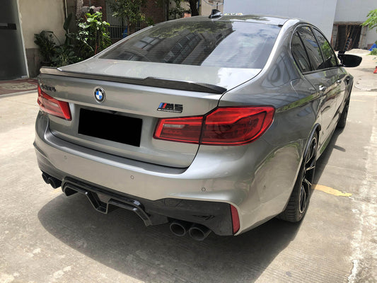 BMW M5 M5C F90 (Fits Both Pre-LCI &  LCI) 2018-ON & 5 Series M550i 540i G30 (Fits both Pre-LCI & LCI) 2017 2018 2019 2020 2021 2022 2023 with Aftermarket Parts - CS Style / Without Light / With Light Rear Diffuser & Rear Diffuser Conversion Kit Pre-preg Carbon Fiber / PP from Aero Republic