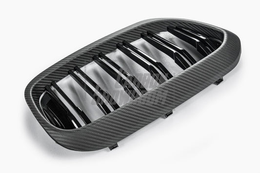 BMW M5 M5C F90 Pre-LCI 2018 2019 2020 & 5 Series M550 540 G30 G31 Pre-LCI 2017 2018 2019 2020 with Aftermarket Parts - Dual Slat Front Kidney Grill Pre-preg Carbon Fiber from Aero Republic