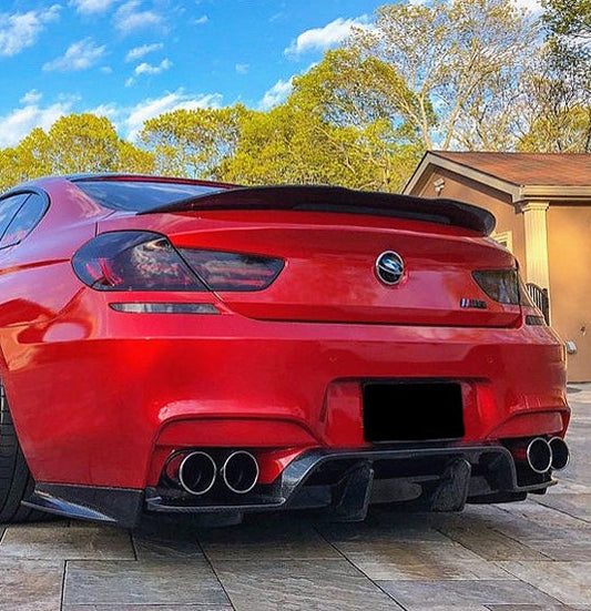 BMW M6 F06 F12 F13 2013 2014 2015 2016 2017 2018 2019 with Aftermarket Parts - PSM Style Rear Diffuser & Canards Carbon Fiber from Aero Republic