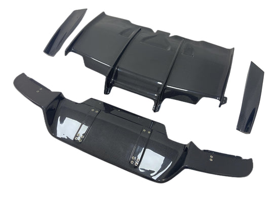 BMW M6 F06 F12 F13 2013 2014 2015 2016 2017 2018 2019 with Aftermarket Parts - PSM Style Rear Diffuser & Canards Carbon Fiber from Aero Republic