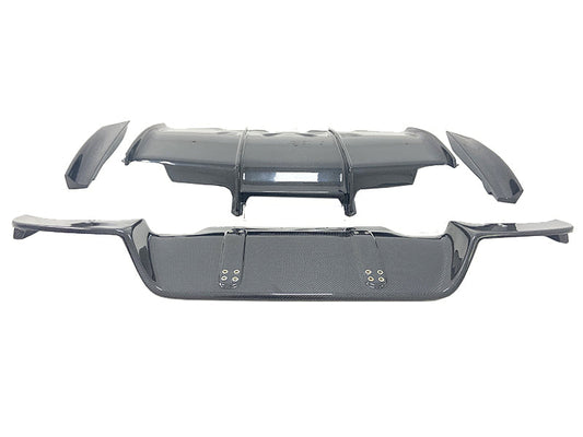 BMW M6 F06 F12 F13 2013 2014 2015 2016 2017 2018 2019 with Aftermarket Parts - PSM Style Rear Diffuser & Canards Carbon Fiber from Aero Republic