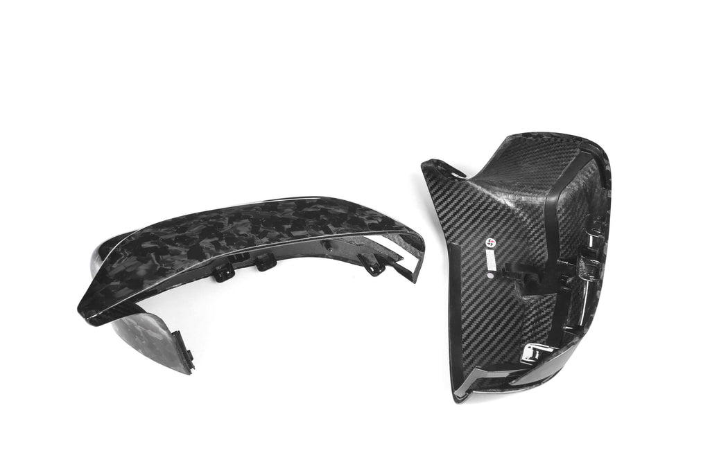 BMW M8 F91 F92 F93 2019 2020 2021 2022 2023 2024 LHD (Left Hand Drive) with Aftermarket Parts - OE Style / LHD & OE Style / RHD Replacement Mirror Caps Pre-preg Carbon Fiber from Aero Republic