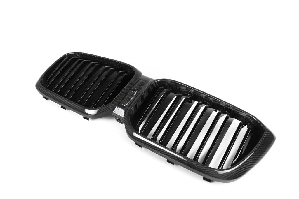 BMW X3 M40 s/x Drive 340 G01 LCI 2022 2023 2024 & X4 M40 xDrive 30 G02 LCI 2022 2023 2024 with Aftermarket Parts - Dual Slat Front Kidney Grill Pre-preg Carbon Fiber from Aero Republic