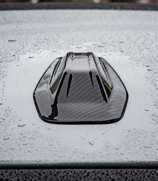 BMW X3 M50i/30i xDrive G45 2025-ON with Aftermarket Parts - OEM Style Antenna Trim Cover Dry Pre-preg Carbon Fiber from Aero Republic