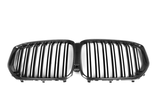 BMW X5 G05 M50i x/s Drive 40i Pre-LCI 2019 2020 2021 2022 2023 with Aftermarket Parts - Dual Slat Front Kidney Grill Pre-preg Carbon Fiber from Aero Republic