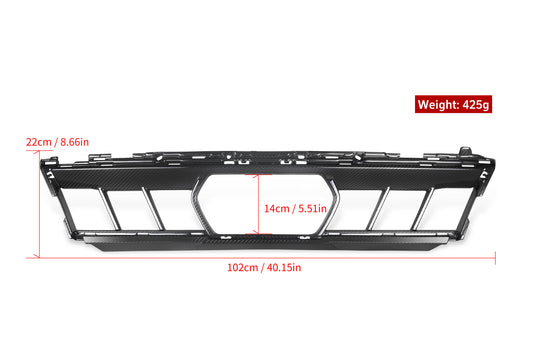 BMW X5 M60i s/x Drive 40i xDrive 50e G05 LCI 2024-ON with Aftermarket Parts - OE Style Front Bumper Center Intake Vent Valences Trim Carbon Fiber from Aero Republic