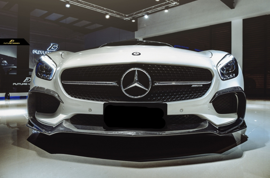 Mercedes Benz AMG GT GTS C190 2015 2016 2017 Pre-Facelift with Aftermarket Parts - RT Style Front Lip Carbon Fiber from Aero Republic