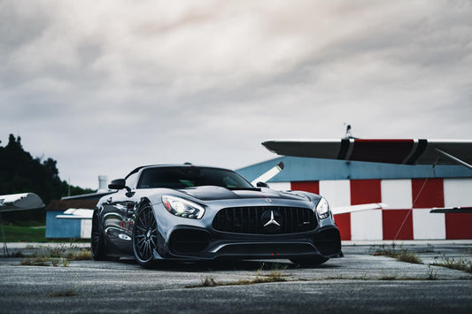 Mercedes Benz AMG GT GTS C190 2015 2016 2017 Pre-Facelift with Aftermarket Parts - RT Style Front Lip Carbon Fiber from Aero Republic