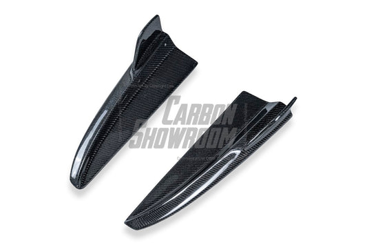 Aero Republic Carbon Fiber Rear Diffuser Side Valences Canards Trim for W205 C300 C43 C63 AMG Sedan 4 Door