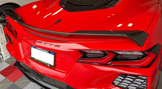 Chevrolet Corvette C8 Base or Z06 2020-ON with Aftermarket Parts - Z51 Style Rear Spoiler Carbon Fiber from Aero Republic