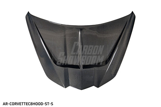 Aero Republic Carbon Fiber Hood Bonnet ST Style for Corvette C8 2020-ON - Performance SpeedShop