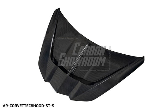 Aero Republic Carbon Fiber Hood Bonnet ST Style for Corvette C8 2020-ON - Performance SpeedShop