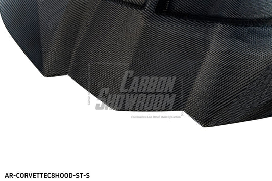 Aero Republic Carbon Fiber Hood Bonnet ST Style for Corvette C8 2020-ON - Performance SpeedShop