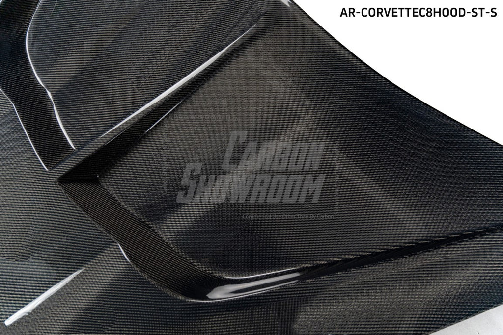 Aero Republic Carbon Fiber Hood Bonnet ST Style for Corvette C8 2020-ON - Performance SpeedShop