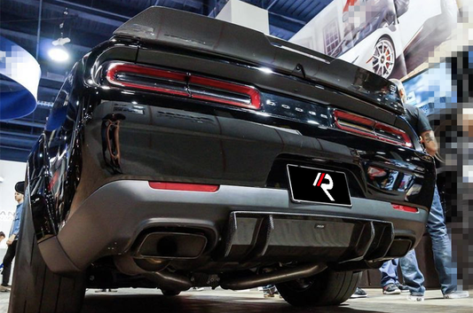 Dodge Challenger Hellcat Redeye T/A Scat Pack 392 SRT R/T SXT SE 2008 2009 2010 2011 2012 2013 2014 2015 2016 2017 2018 2019 2020 2021 2022 2023 (suitable for narrowbody and widebody) with Aftermarket Parts - M Style Rear Diffuser Carbon Fiber from Aero Republic