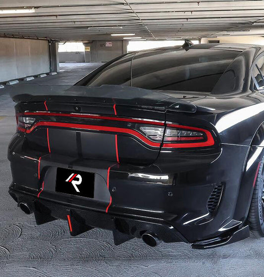 Dodge Charger & 2022 Hellcat, Scat Pack widebody & 2023 Hellcat, Scat Pack widebody with Aftermarket Parts - Rear Diffuser Carbon Fiber from Aero Republic