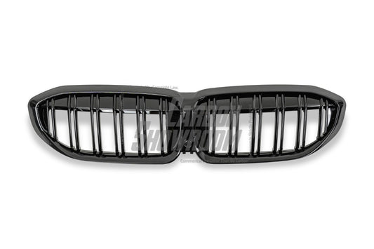 BMW 3 Series M340 330 320 G20 G21 Pre-LCI 2019 2020 2021 2022 with Aftermarket Parts - Dual Slat Front Kidney Grill ABS from Aero Republic