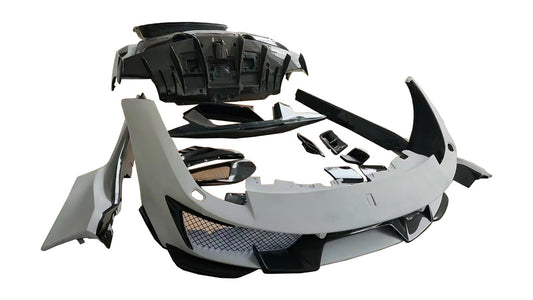 Ferrari 488 GTB with Aftermarket Parts - 1:1 Pista Style Full Body Kit Carbon Fiber / FRP from Aero Republic