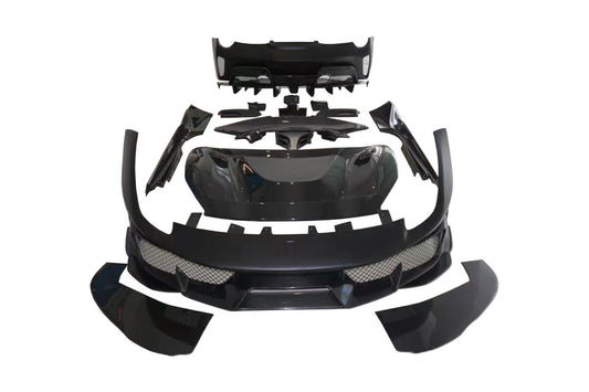 Ferrari 488 GTB with Aftermarket Parts - 1:1 Pista Style Full Body Kit Carbon Fiber / FRP from Aero Republic