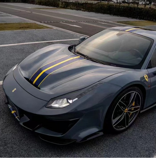 Ferrari 488 GTB with Aftermarket Parts - 1:1 Pista Style Full Body Kit Carbon Fiber / FRP from Aero Republic