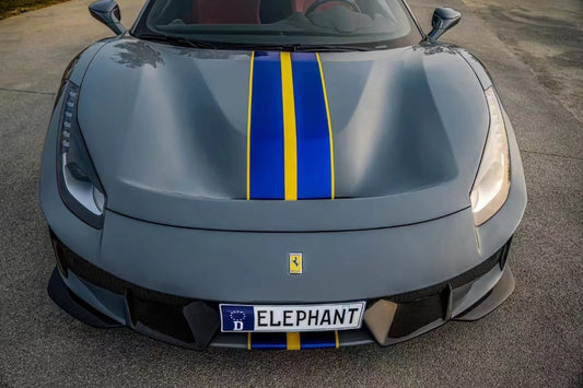 Ferrari 488 GTB with Aftermarket Parts - 1:1 Pista Style Full Body Kit Carbon Fiber / FRP from Aero Republic